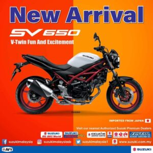 SUZUKI SV650A white motorcycle