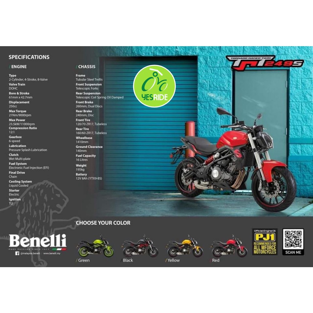 BENELLI TNT 249S SE MOTOCYCLE - Image 2