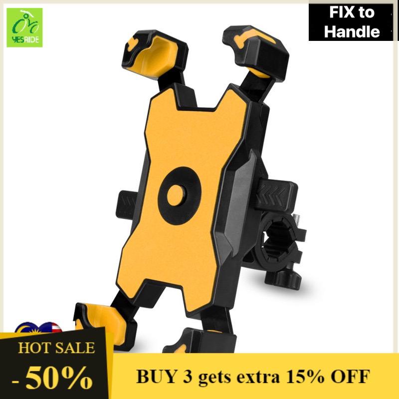 Braket telefon bimbit basikal 360 ° berputar satu button kunci pemegang ketat & selamat - Image 7