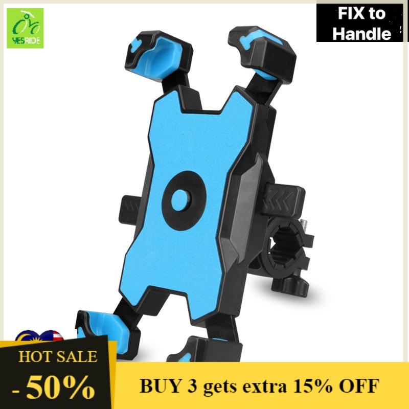 Braket telefon bimbit basikal 360 ° berputar satu button kunci pemegang ketat & selamat - Image 6