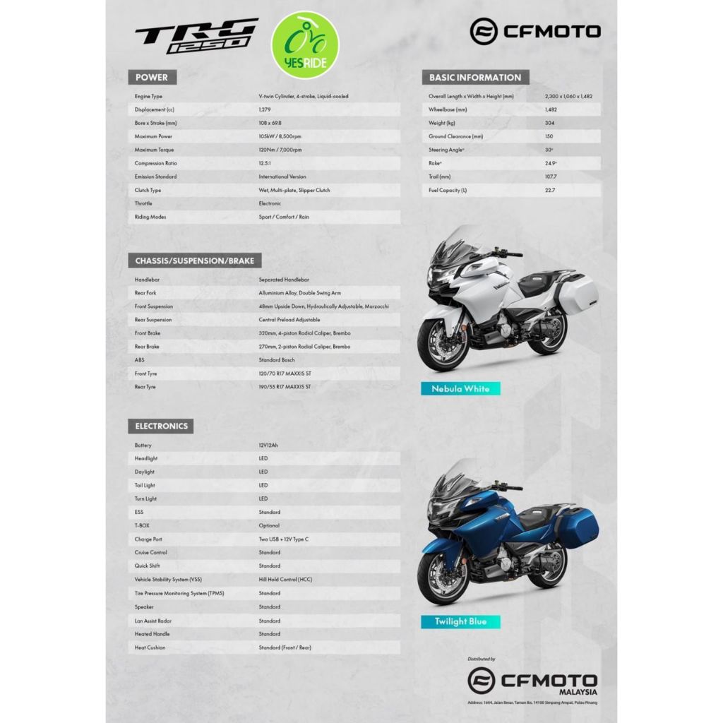 CFMOTO TRG1250 Touring Bike Model 2024 - Image 5