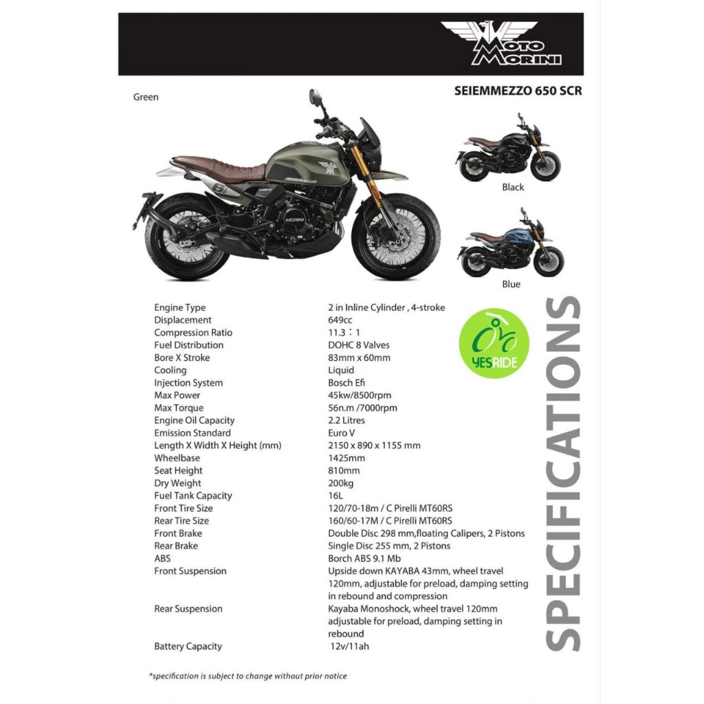 MOTOMORINI SEIEMMEZZO 650SCR Model 2024 - Image 4