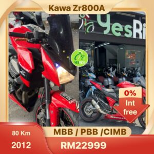 KAWASAK WXL3873 ZR800A Yr 2012